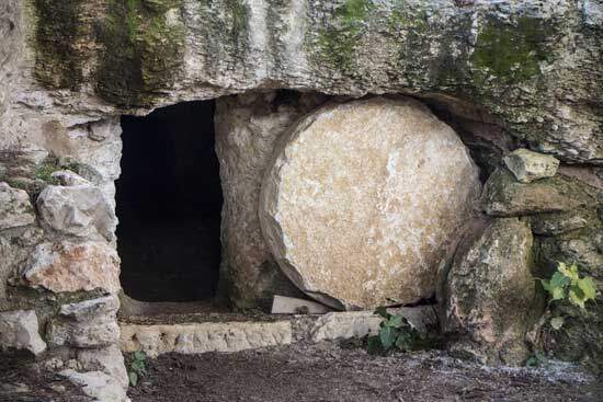 Empty Tomb An empty tomb, symbolic of Jesus' resurrection