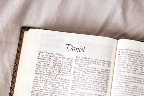Book of Daniel Biblical Book of the prophet Daniel as Adventist Evangelist delivers his sermon in an Evangelistic series on Bible prophecy