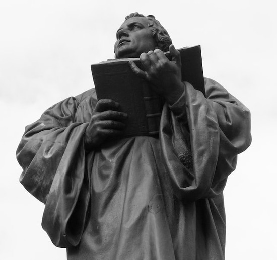 A statue of Martin Luther, the man who came to an understanding of saving faith through the book of Romans Show less