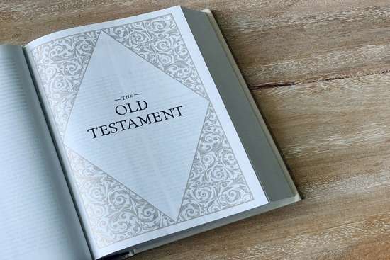 A Bible open to the Old Testament, an important part for Christians