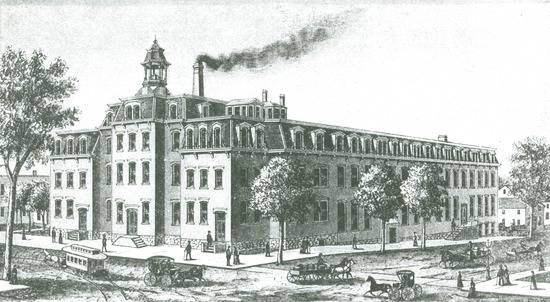 A lithograph of the old Review and Herald building.