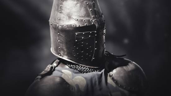 Metal helmet protecting head, face and eyes of a soldier in battle as we study about Helmet of Salvation in Ephesians 6-17.