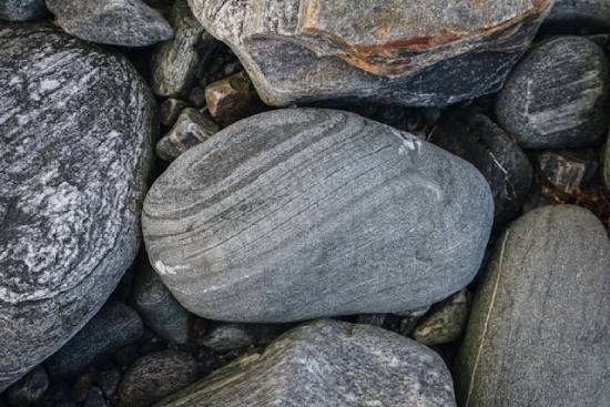 Smooth gray stones
